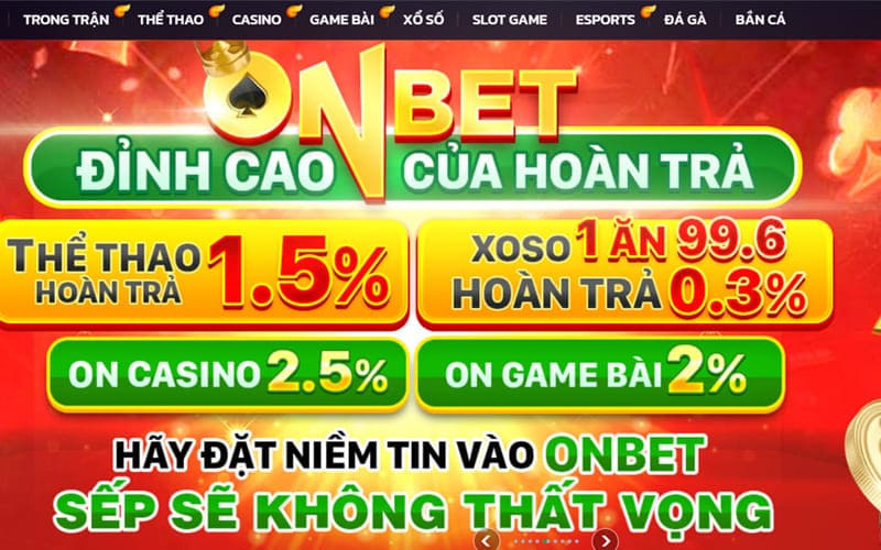 Onbet - Thương hiệu có hơn 13 năm hoạt động